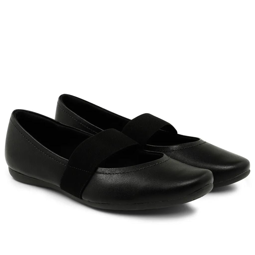 Sapatilha em Couro Legítimo com Elástico ...