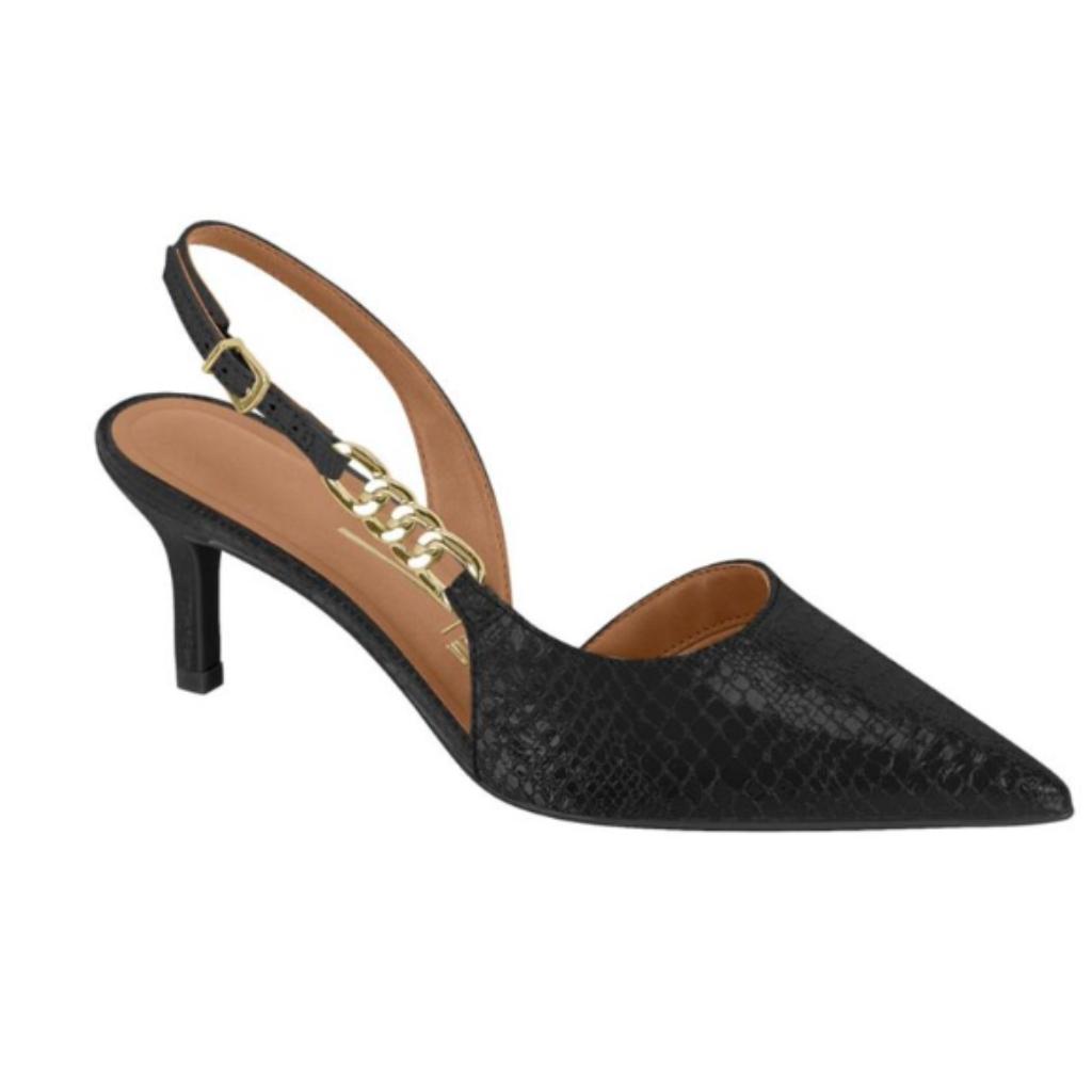 Scarpin Estiloso Slingback Salto 7cm Viz ...