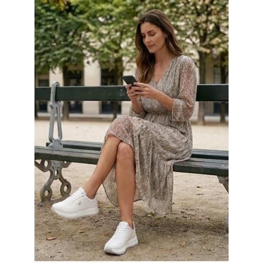 Tênis Casual Feminino Sola Alta Via Marte