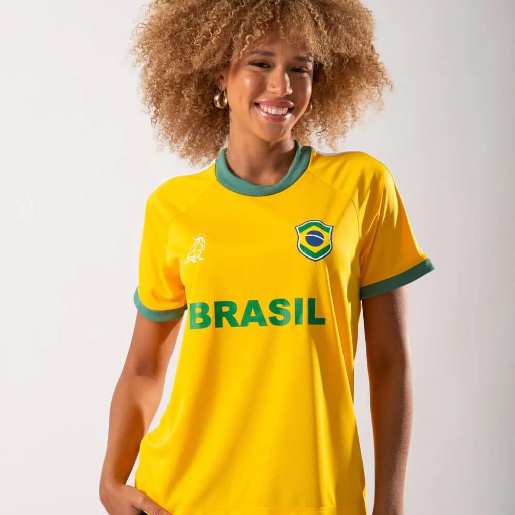 Camisa Feminina Brasil Alusiva Copa Do M ...