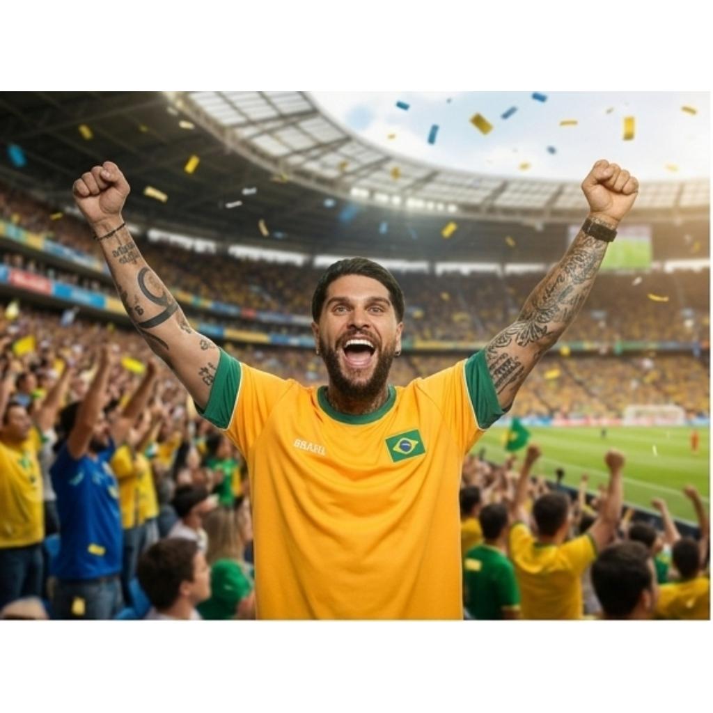Camisa Masculina Brasil Alusiva a Copa D ...
