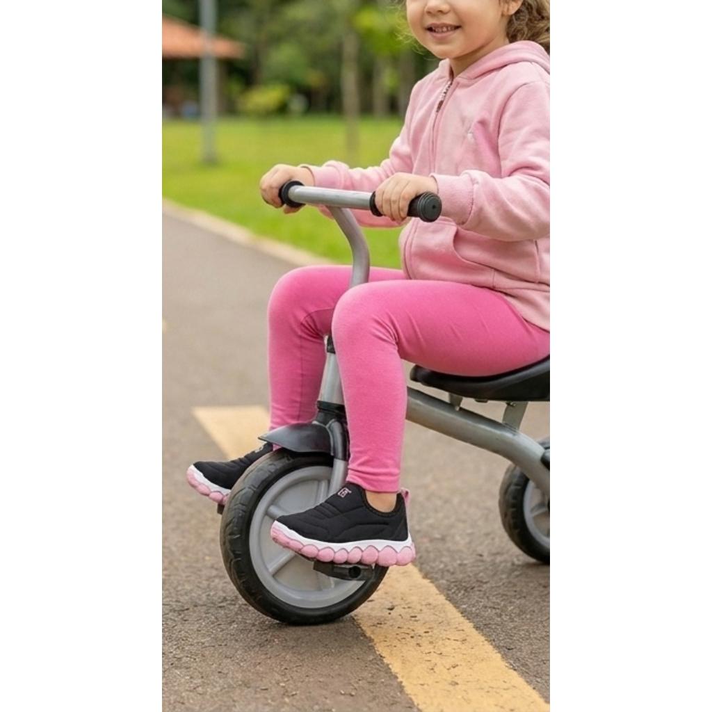 Tênis de Menina Kidy Sem Cadarço e Leve