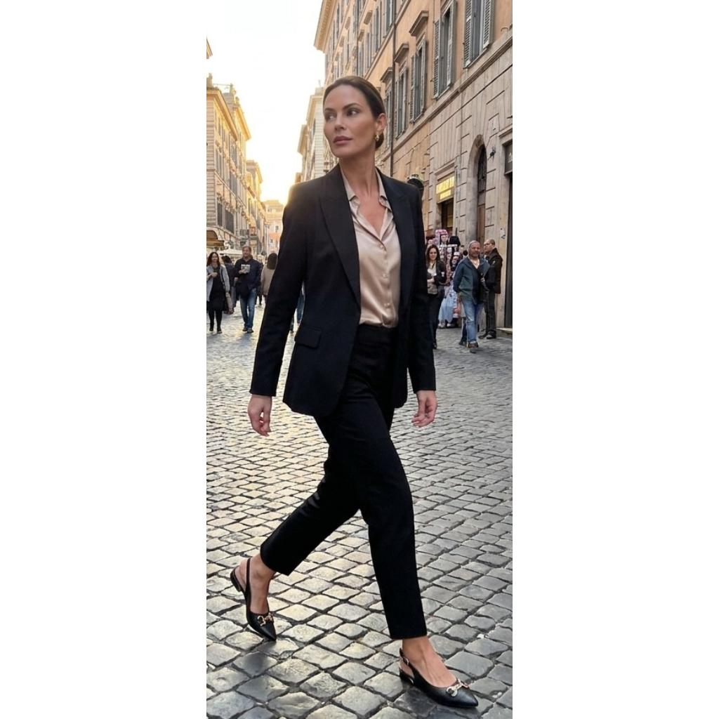 Sandália Slingback pequeno Salto Piccadi ...